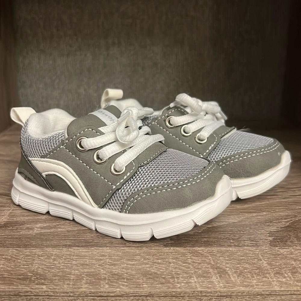 Little Me Tennis Shoes - 5C Gray and White - Brand New without tags